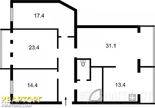 Sell 4-room apartment. Киев,  Кропивницкого — photo 2
