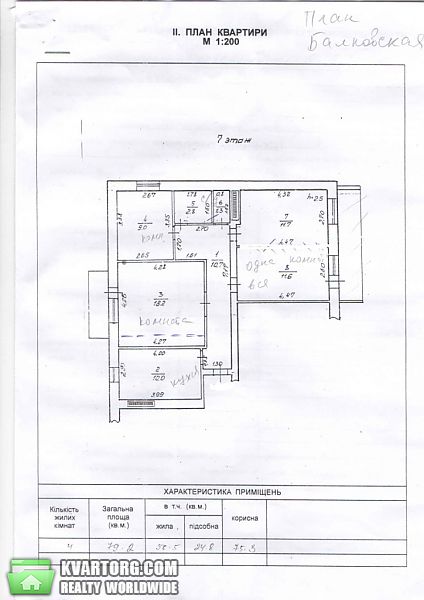 Sell 3-room apartment. Одесса, Балковская — photo 1