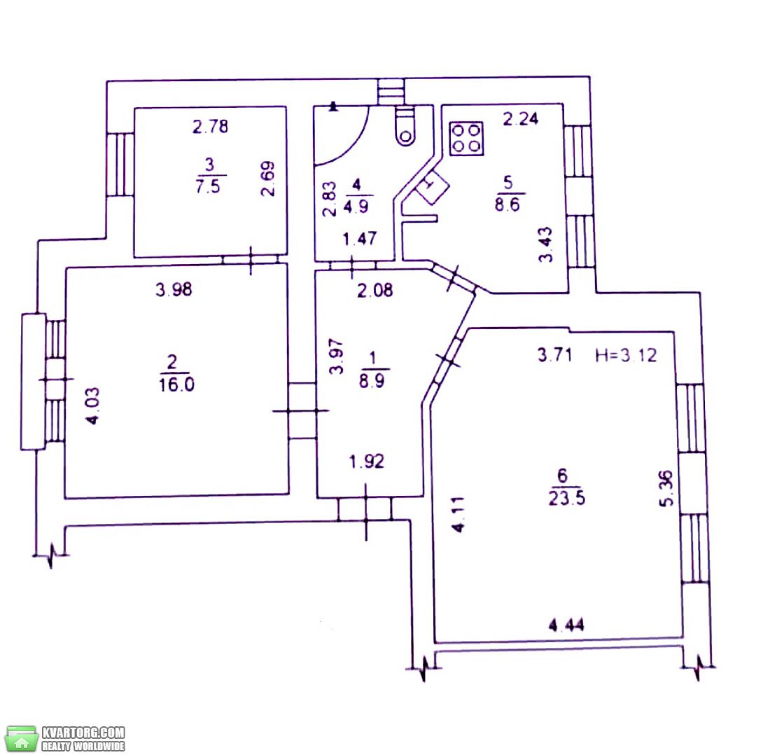 Sell 3-room apartment. Киев,  Институтская — photo 2