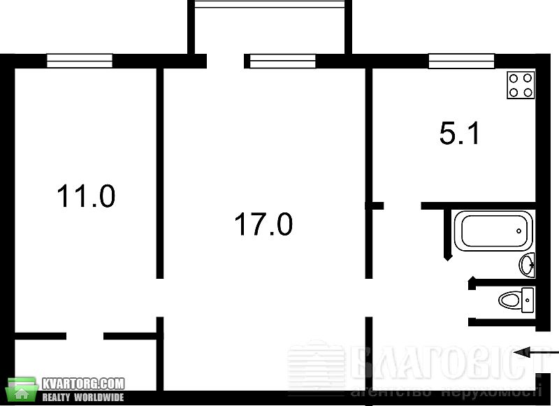 Sell 2-room apartment. Киев,  Победы пр — photo 2