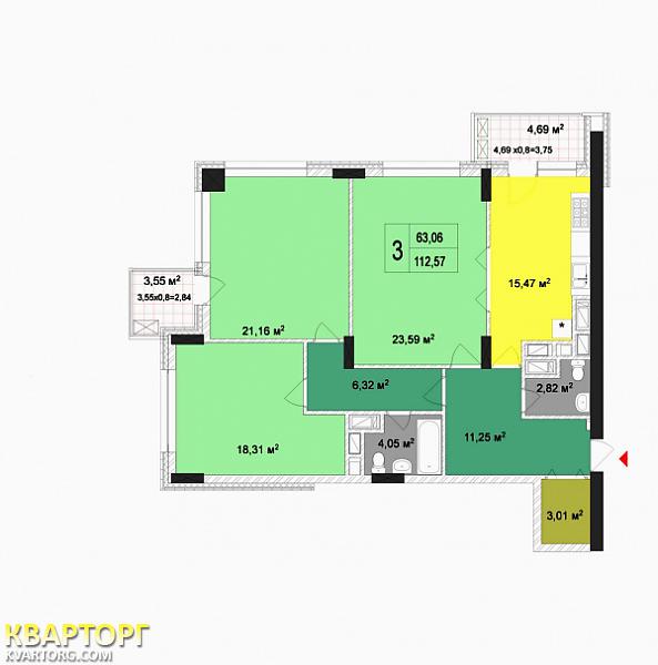 Sell 3-room apartment. Киев,  Драгомирова — photo 2