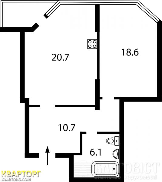 Sell 1-room apartment. Киев, Верховинная — photo 2