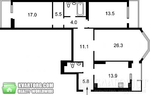 Sell 3-room apartment. Киев, Лебедева-Кумача — photo 2