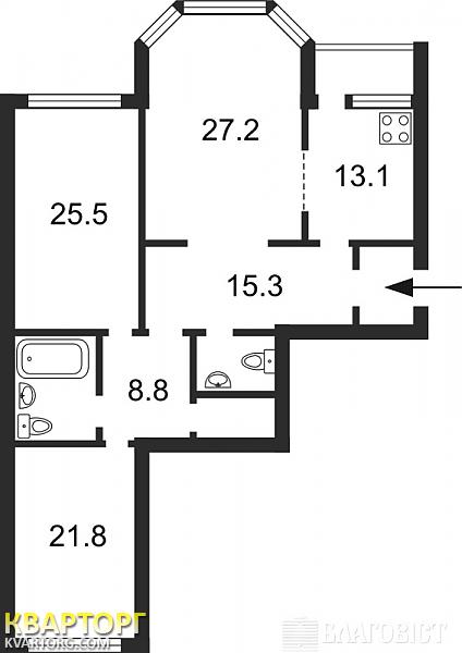 Sell 3-room apartment. Киев,  Рейтарская — photo 2
