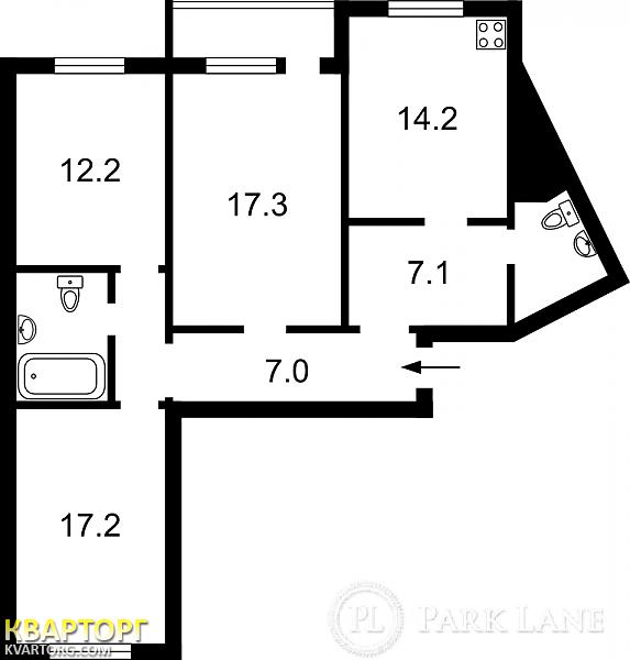 продам 3-комнатную квартиру. Киев,  Урловская - фото 2