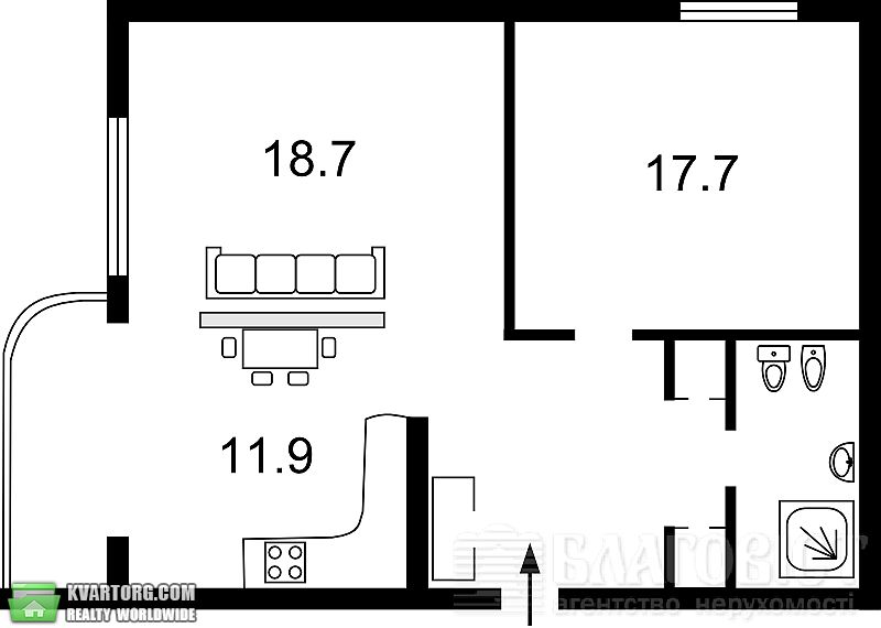Sell 2-room apartment. Киев, Шумского — photo 2