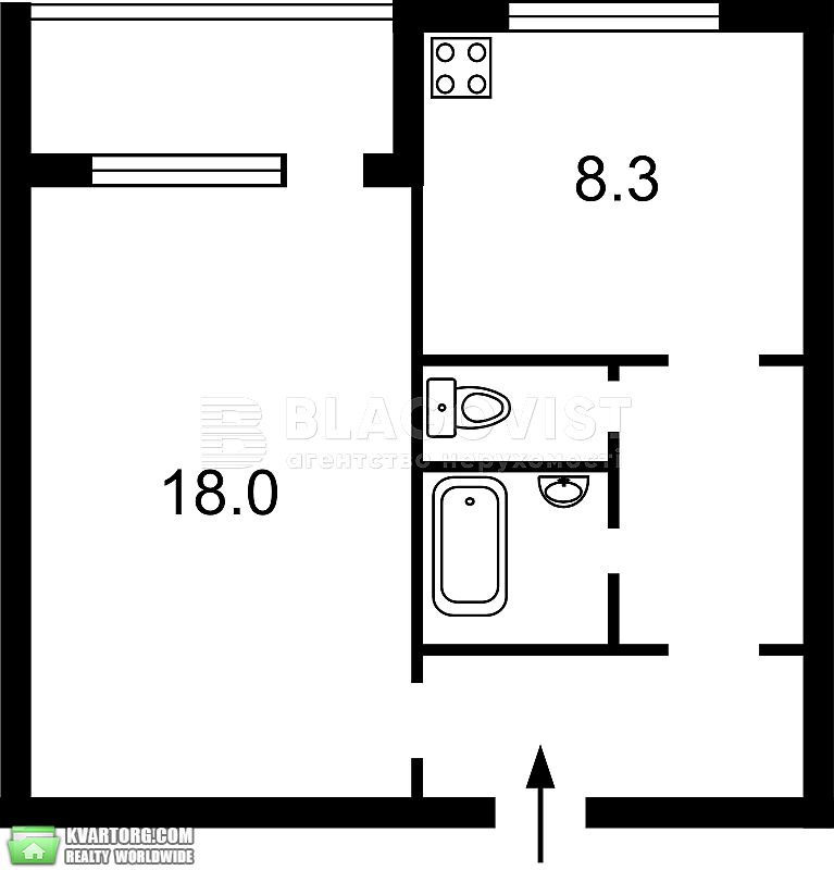 Rent out 1-room apartment. Киев,  Эрнста — photo 6