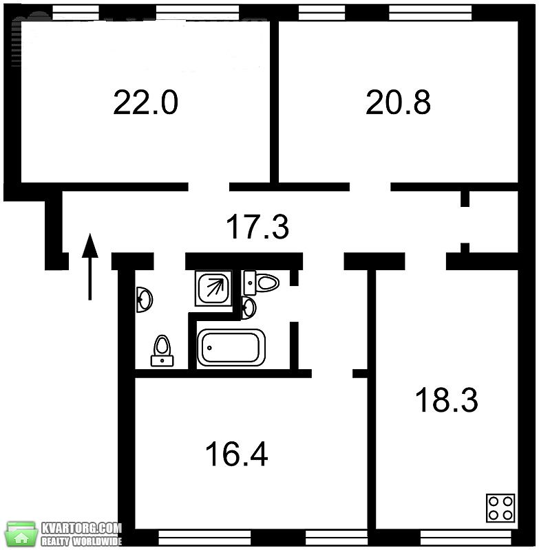 Sell 3-room apartment. Киев,  Салютная — photo 3