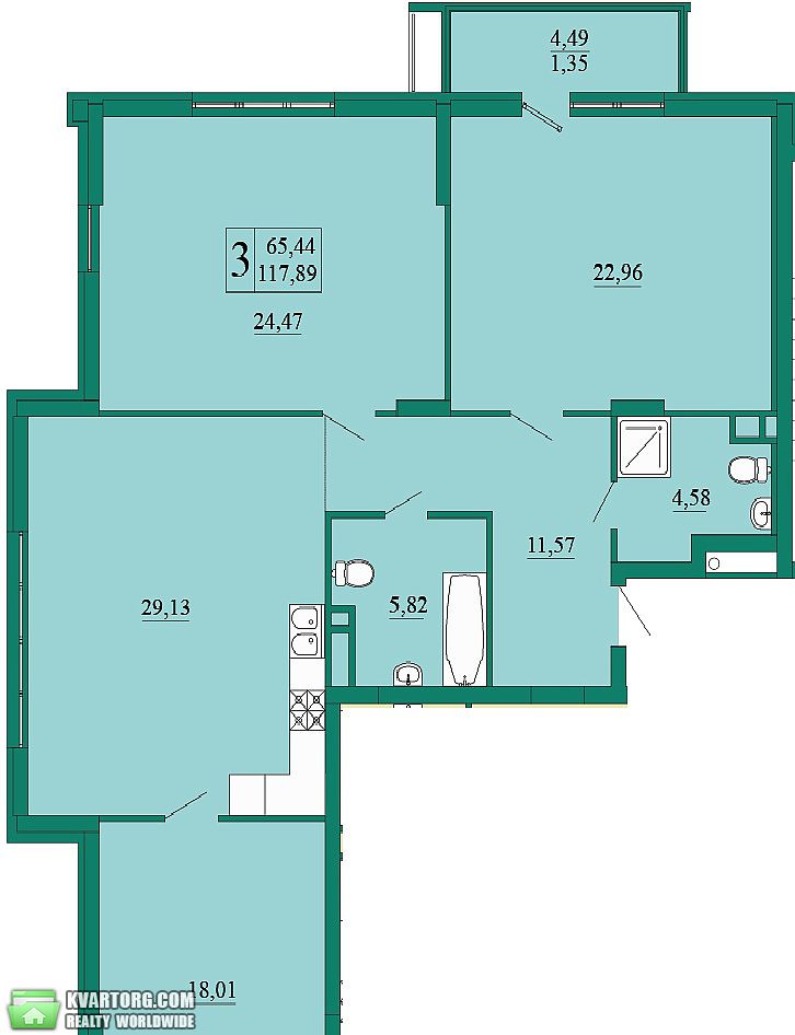 Sell 3-room apartment. Киев,  Ломоносова — photo 2