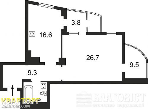 Sell 1-room apartment. Киев, Леси Украинки бул — photo 2