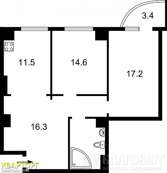Sell 2-room apartment. Киев,  Оболонская наб — photo 1