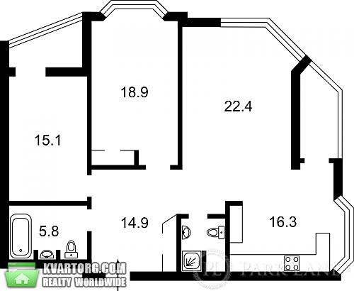 Sell 3-room apartment. Киев, Ахматовой — photo 3