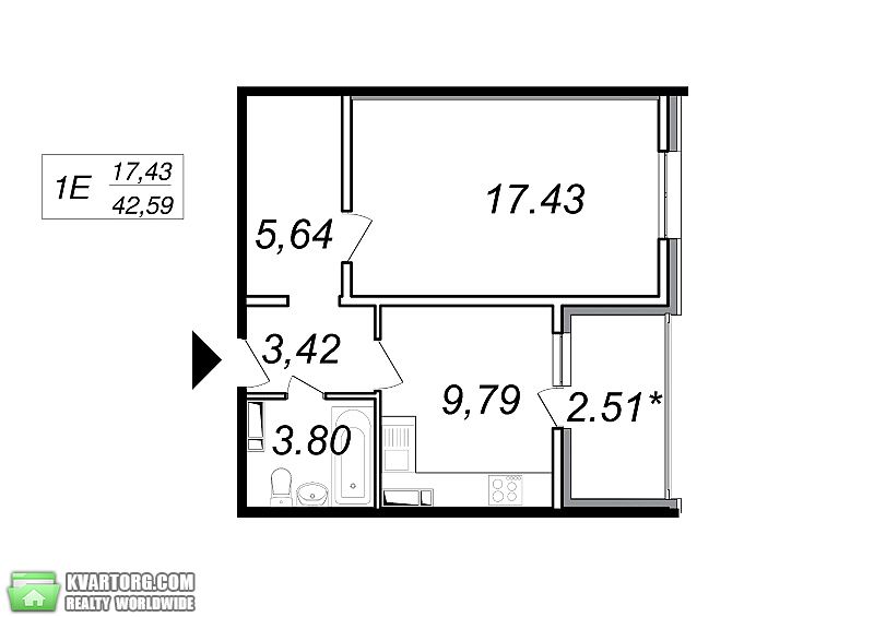 Sell 1-room apartment. Киев,  Глушкова пр — photo 1
