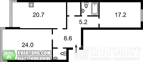 Sell 2-room apartment. Киев, Днепровская наб — photo 2