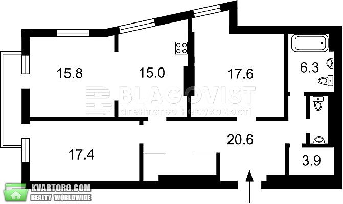 Sell 3-room apartment. Киев,  Белорусская — photo 3