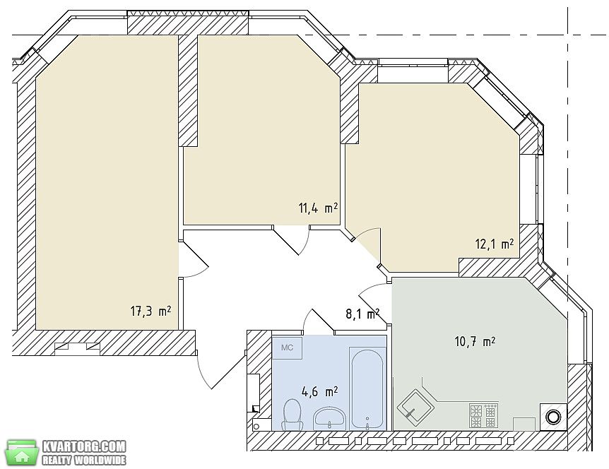 Sell 3-room apartment. Киев,  Львовская — photo 1