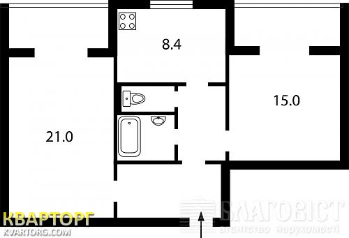 Sell 2-room apartment. Киев, Ревуцкого — photo 2