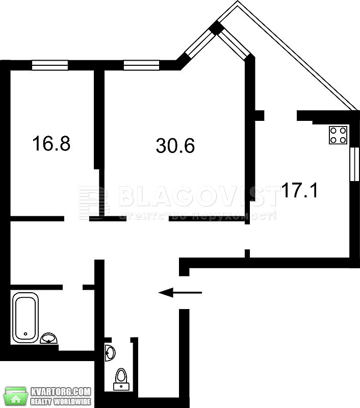 Sell 2-room apartment. Киев, Саперно-Слобидська — photo 2