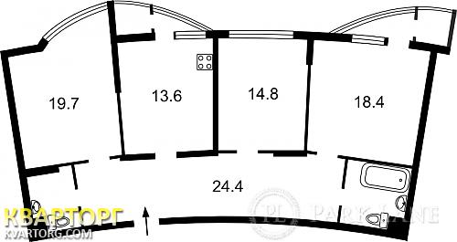 Sell 3-room apartment. Киев, Днепровская наб — photo 2
