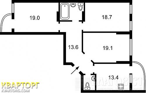 Sell 3-room apartment. Киев, Краснозвездный пр — photo 2
