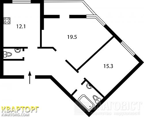 Sell 2-room apartment. Киев, Ломоносова — photo 1