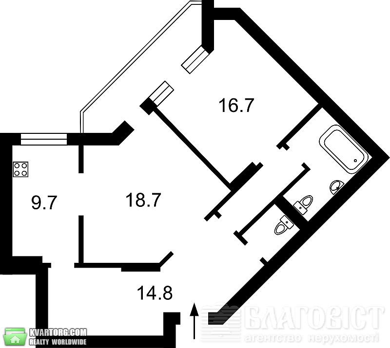 Sell 2-room apartment. Киев, Мейтуса — photo 1