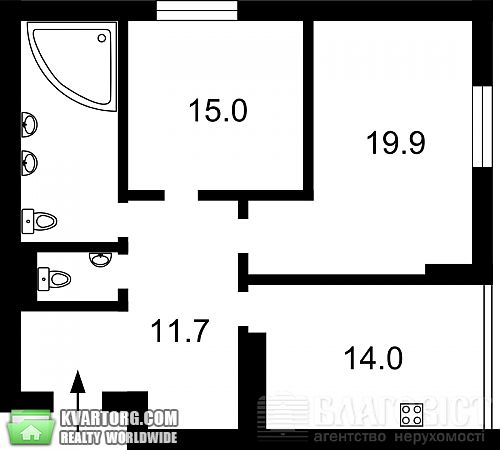 Sell 2-room apartment. Киев, Туманяна — photo 3
