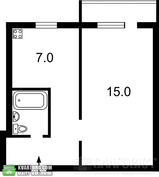 Sell 1-room apartment. Киев, Гречко — photo 1
