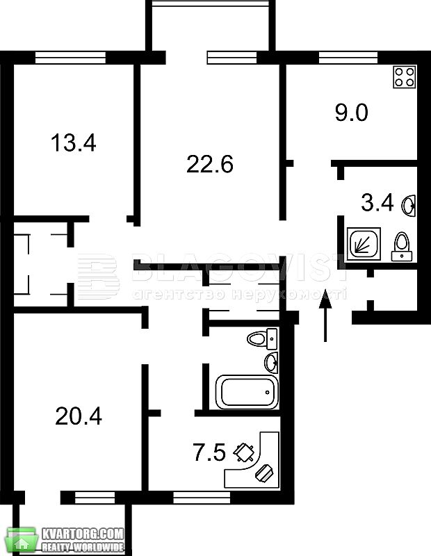 Sell 4-room apartment. Киев, Маряненка Івана — photo 5