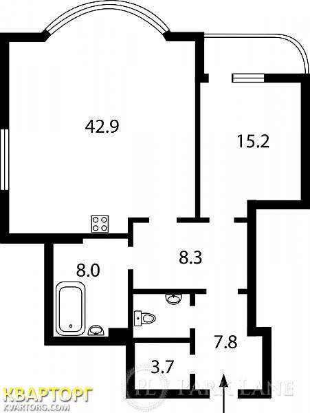 Sell 2-room apartment. Киев, Барбюса — photo 2