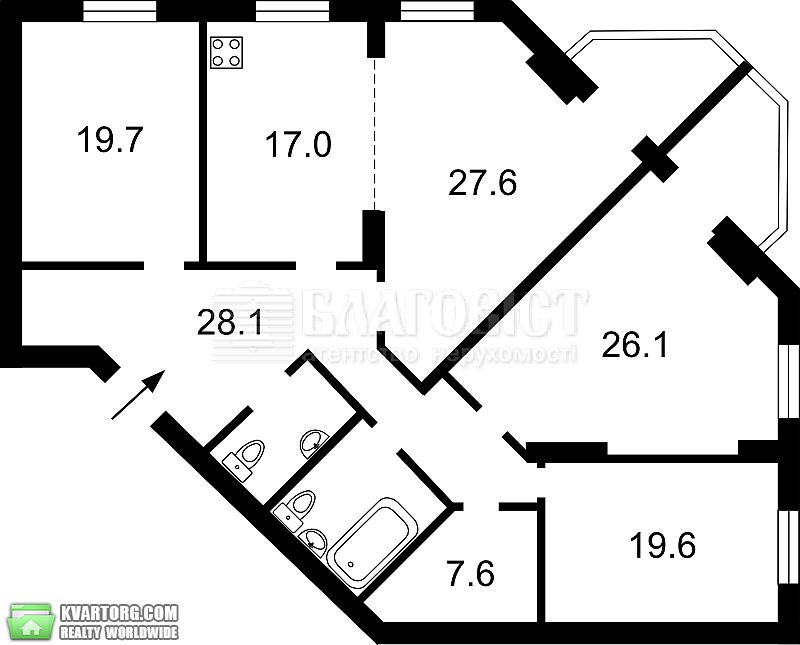 Sell 4-room apartment. Киев,  Окипной — photo 1
