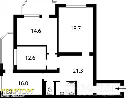 Sell 3-room apartment. Киев,  Ахматовой — photo 2
