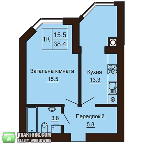Sell 1-room apartment. Киев, Абрикосовая — photo 1