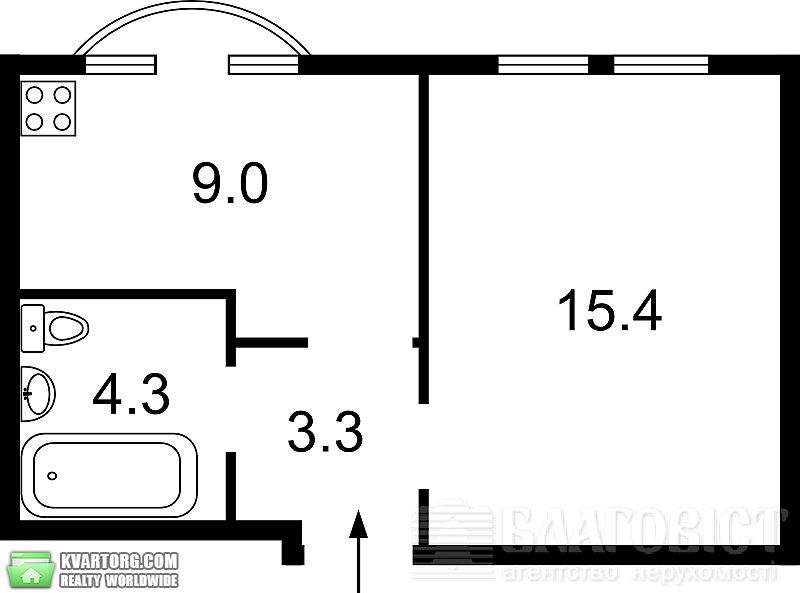 Sell 1-room apartment. Киев, Жданова — photo 1