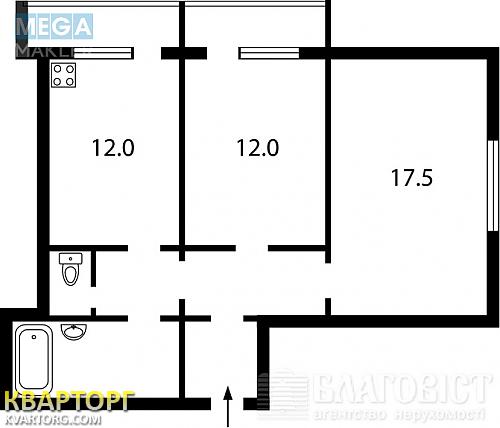 Sell 2-room apartment. Киев, Вишняковская — photo 1