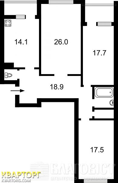 Sell 3-room apartment. Киев, Драгомирова — photo 3