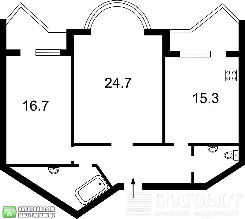 Sell 2-room apartment. Киев,  Расковой — photo 9
