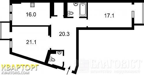 Sell 2-room apartment. Киев,  Щорса — photo 3
