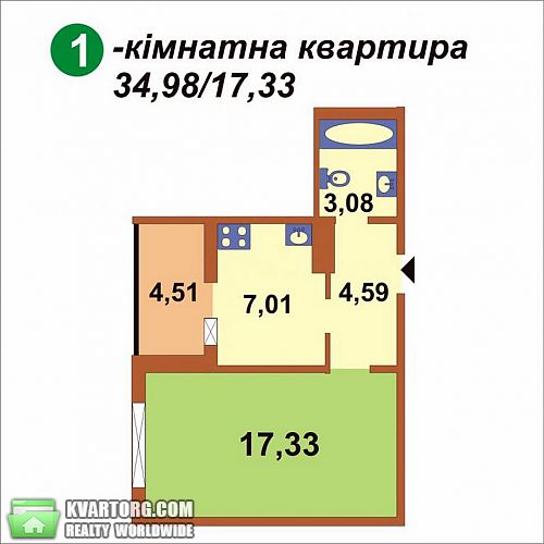 Sell 1-room apartment. Киев, Милославская — photo 5