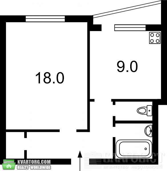 Sell 1-room apartment. Киев, Орловская — photo 9