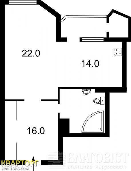 Sell 1-room apartment. Киев,  Кудряшова — photo 5