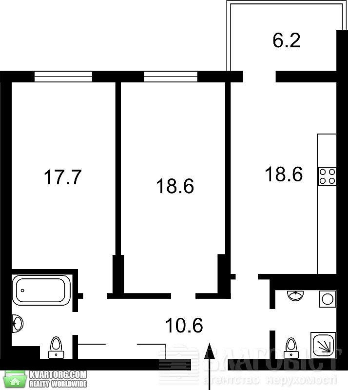 Sell 2-room apartment. Киев,  Петрицкого — photo 1