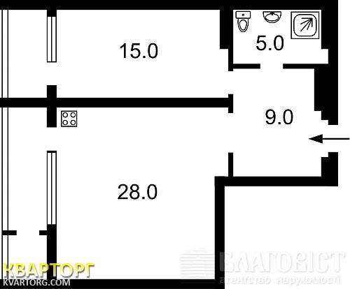 Sell 2-room apartment. Киев,  Щорса — photo 9