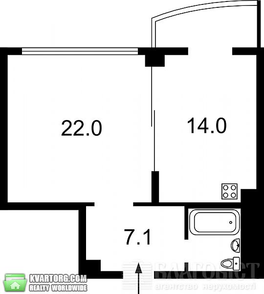 Sell 1-room apartment. Киев, Окипной — photo 2