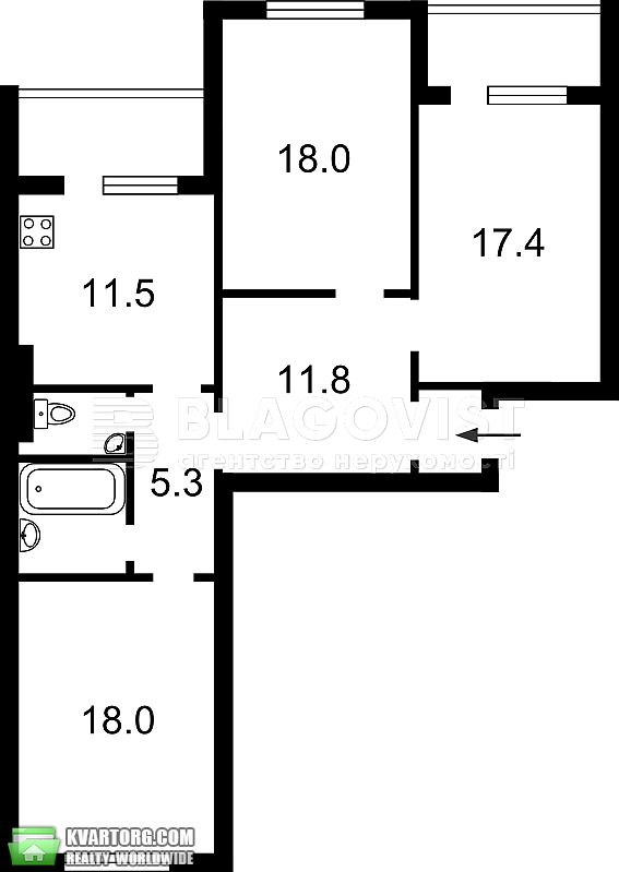 Sell 3-room apartment. Киев,  Урловская — photo 2