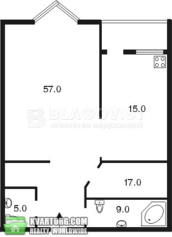 Rent out 2-room apartment. Киев,  Щорса — photo 2