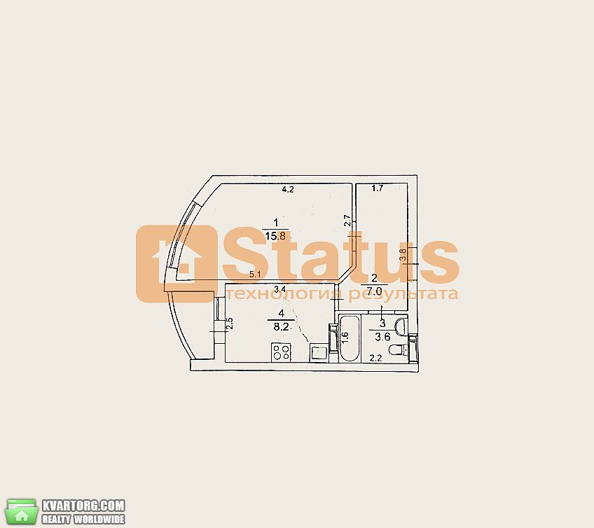 Sell 1-room apartment. Киев,  Светлая — photo 8