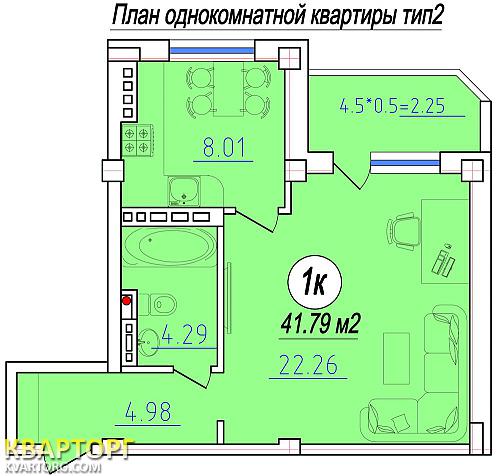 Sell 1-room apartment. Одесса, Генерала Бочарова — photo 2