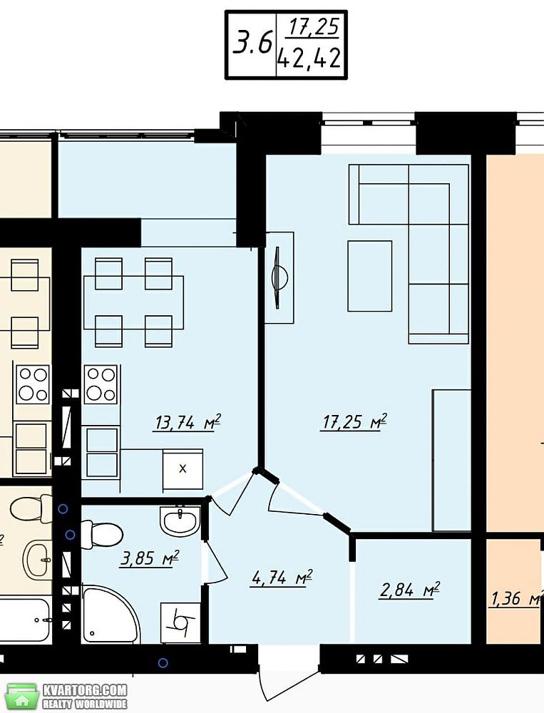 Sell 1-room apartment. Одесса, Сахарова — photo 4