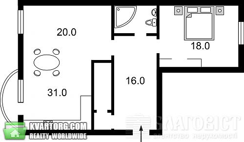Sell 2-room apartment. Киев, Феодосийский пер — photo 6